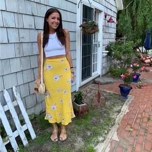 Yellow Revolve Maxi Skirt